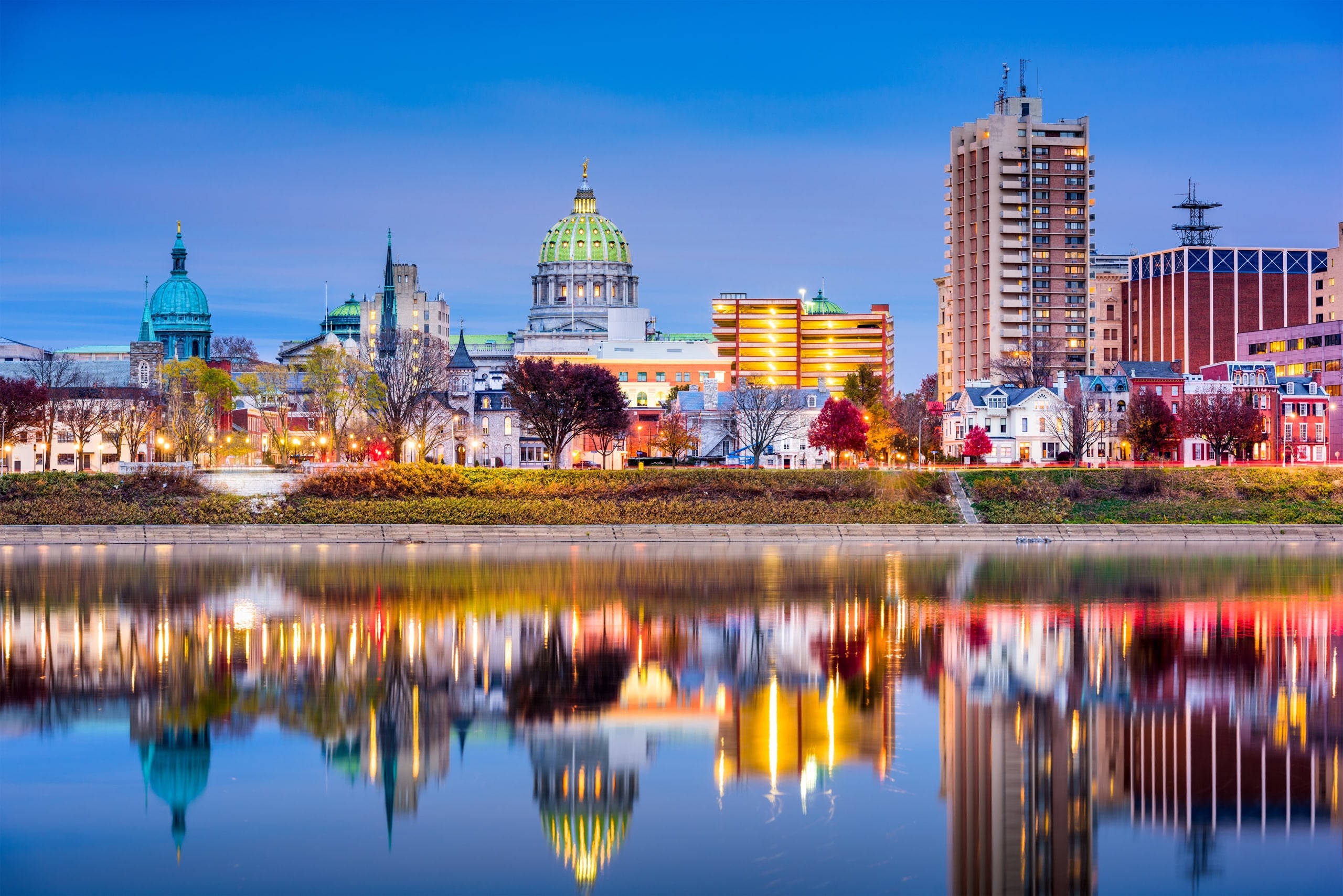 Aerial view of Harrisburg