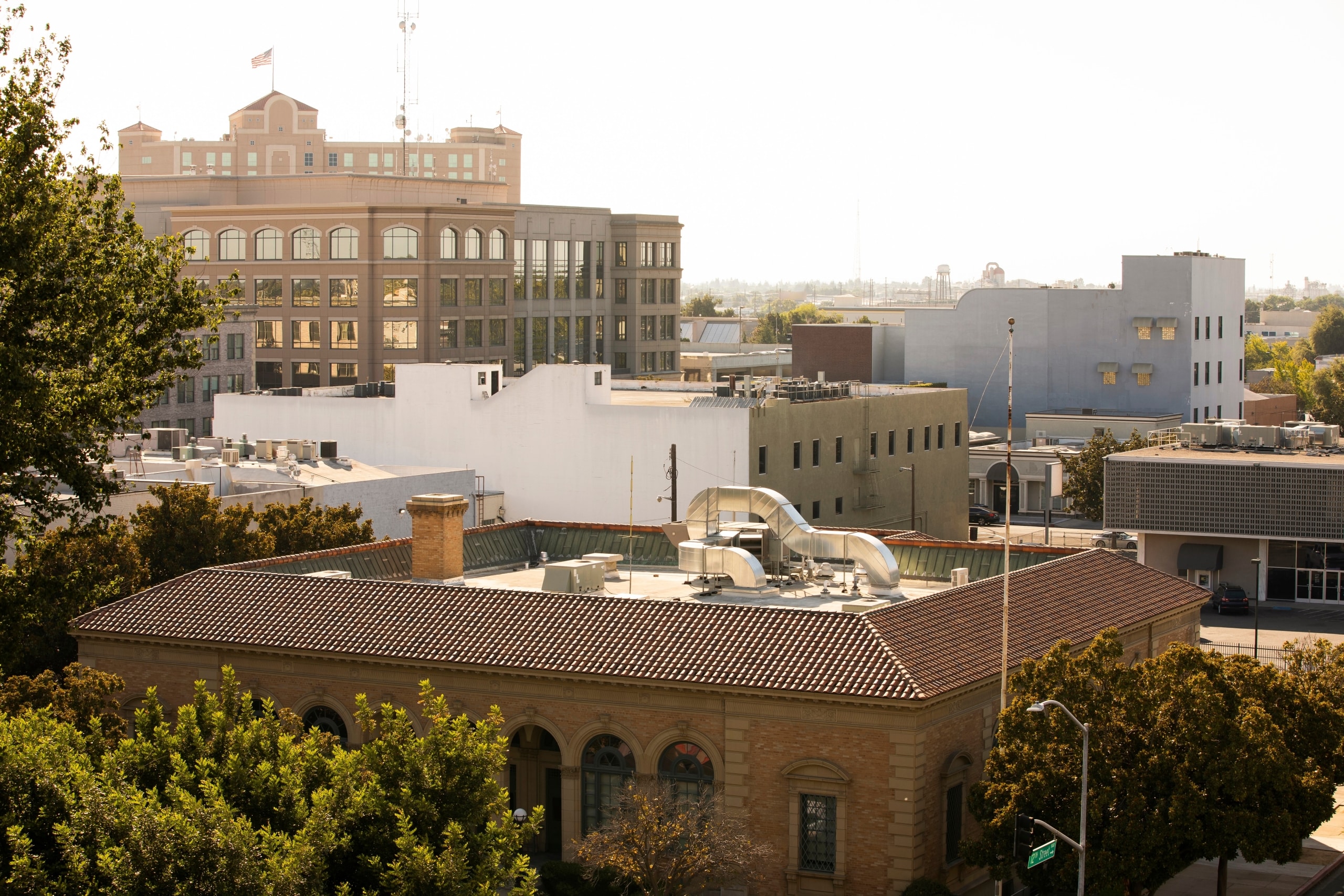 Aerial view of Modesto