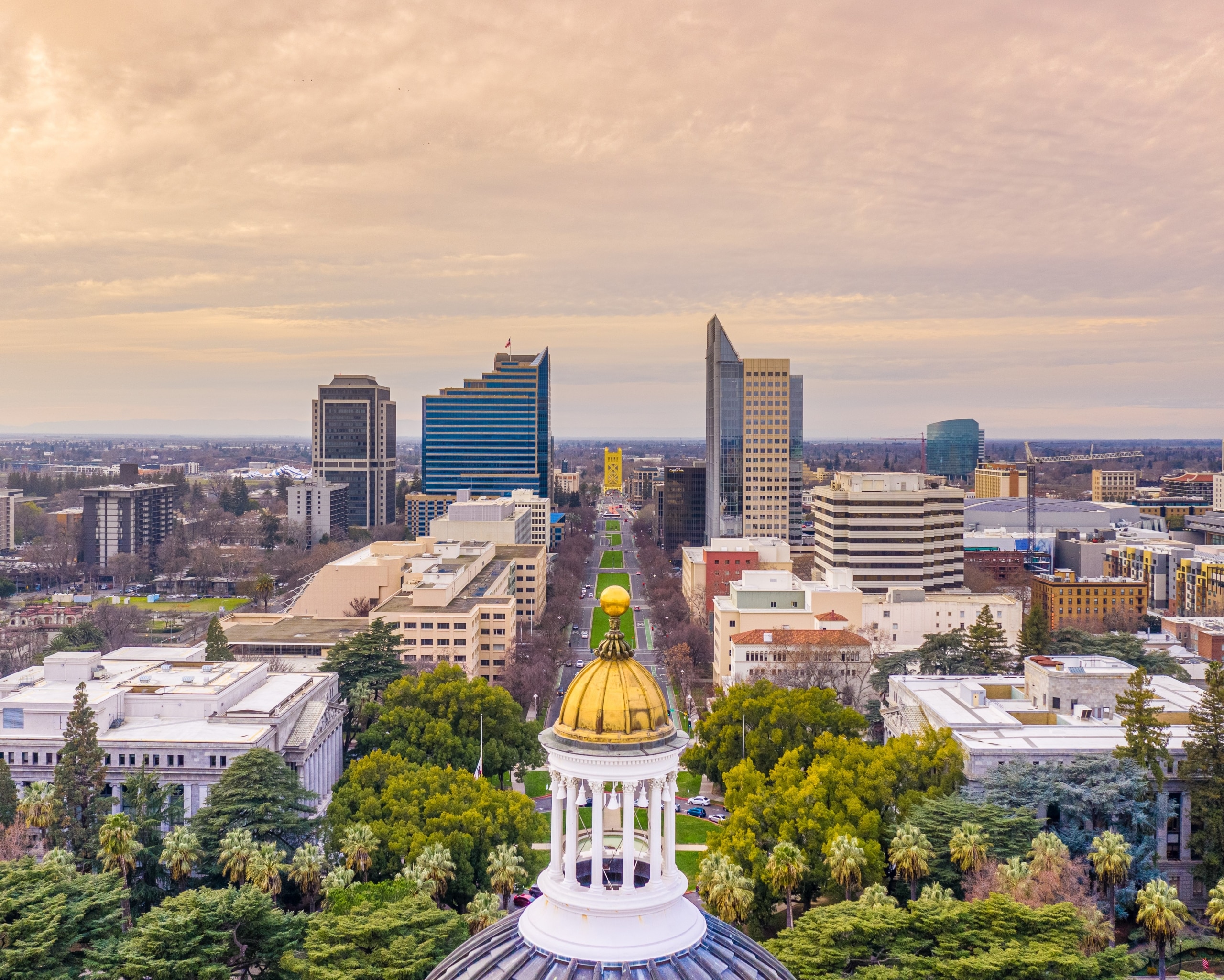 Aerial view of Sacramento