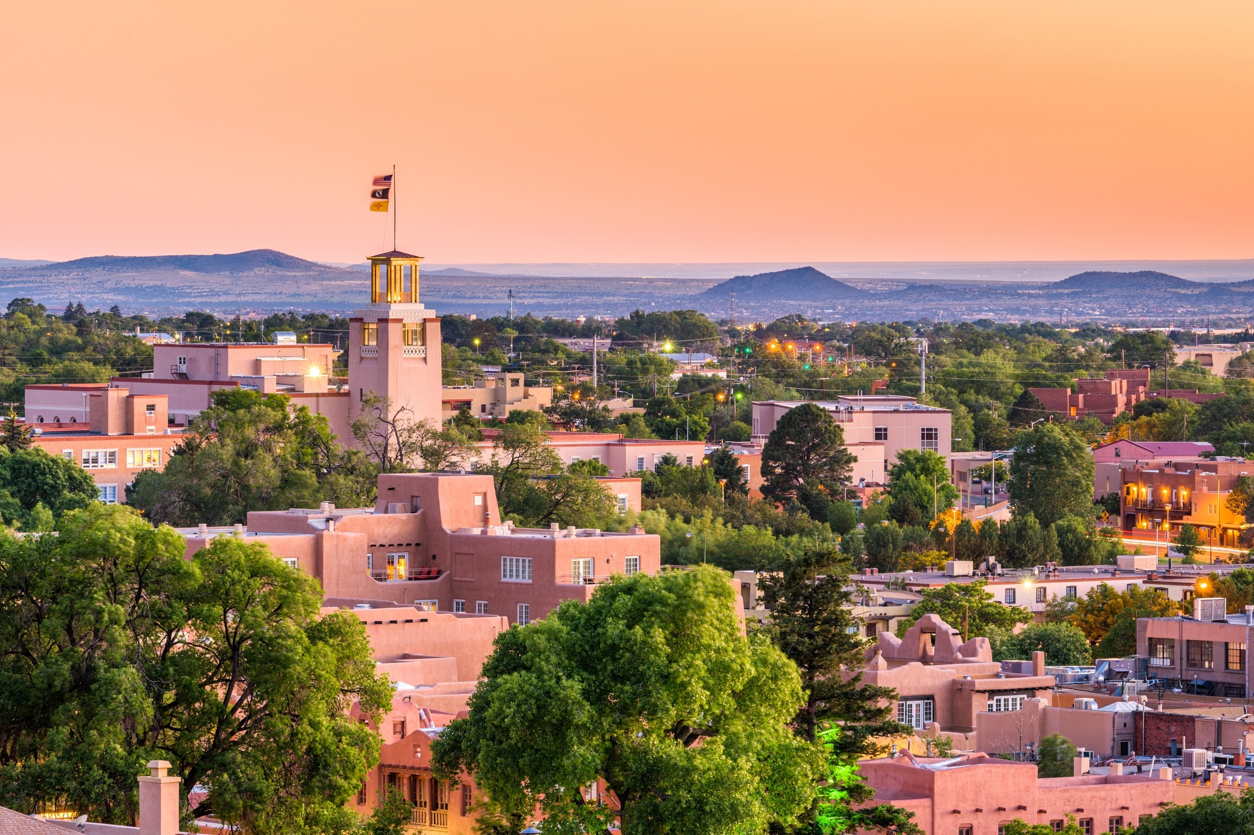 Aerial view of Santa Fe